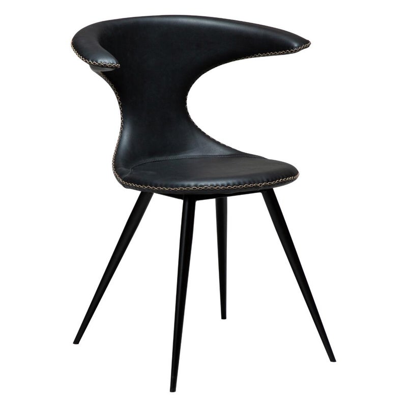 Flair Dan-Form krzesło stołowe PU skóra sztuczna czarny.