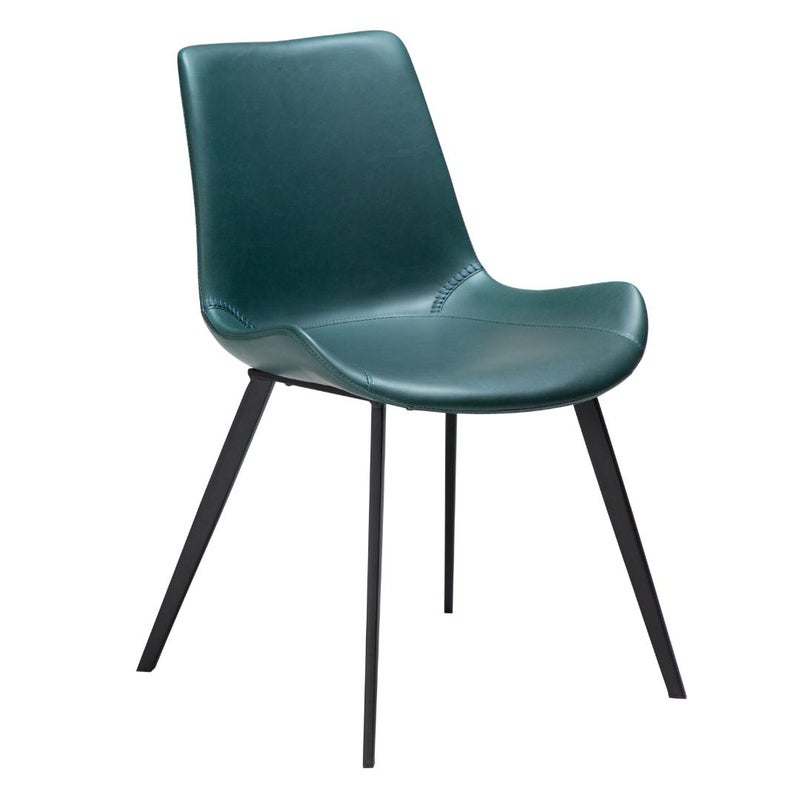 Hype Dan-Form krzesło stołowe PU skóra sztuczna zielona.