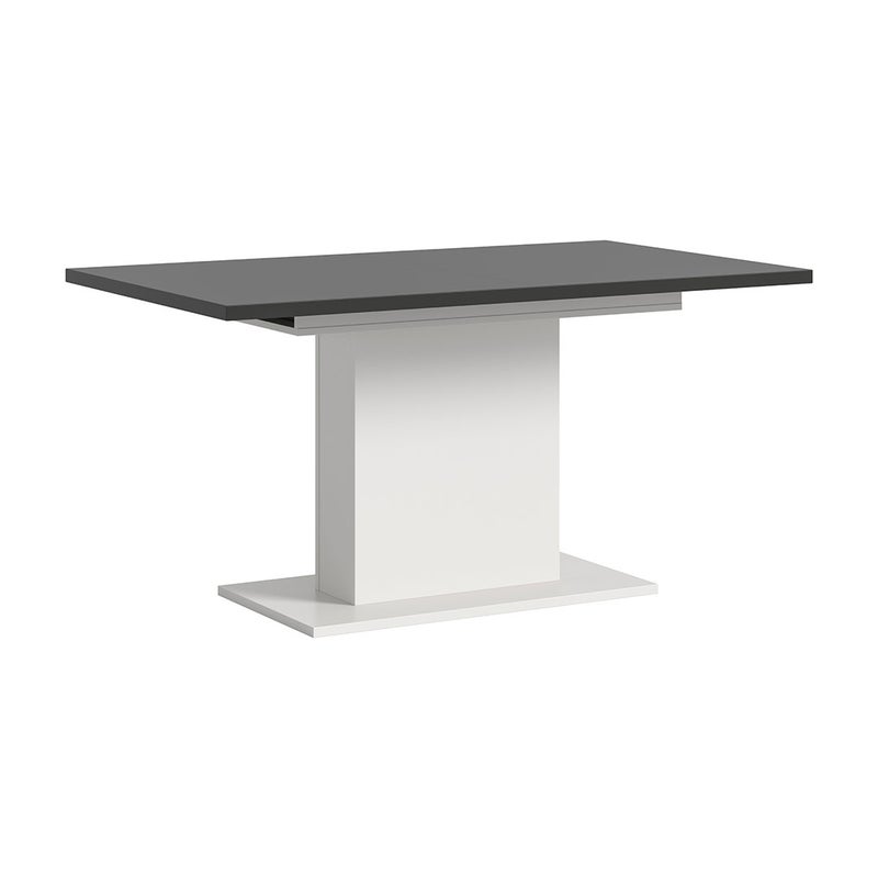 Motion stół do jadalni podstawa kolumnowa 90x150/190 cm z 1 wkładką szary, biały.