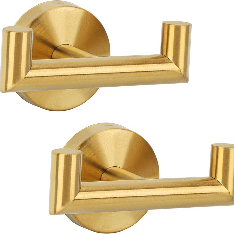 Haczyki łazienkowe, 2 sztuki haczyków na ręczniki kuchenne, haczyki ścienne ze śrubami, haczyki ze stali nierdzewnej, haczyki i wieszaki na ubrania do