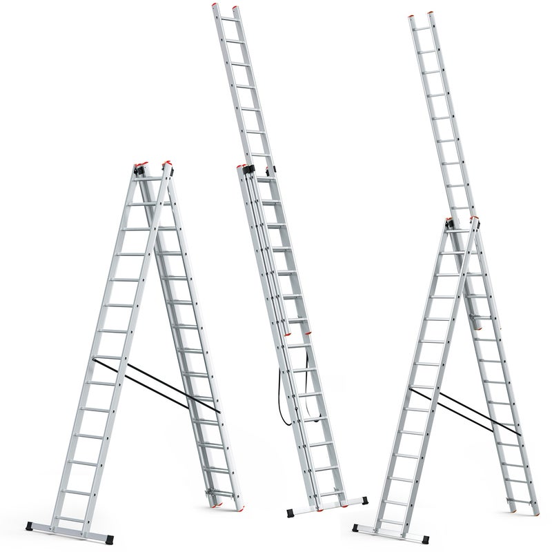 Drabina aluminiowa wielofunkcyjna 3x14 HIGHER na schody + GRATIS 1 szt.