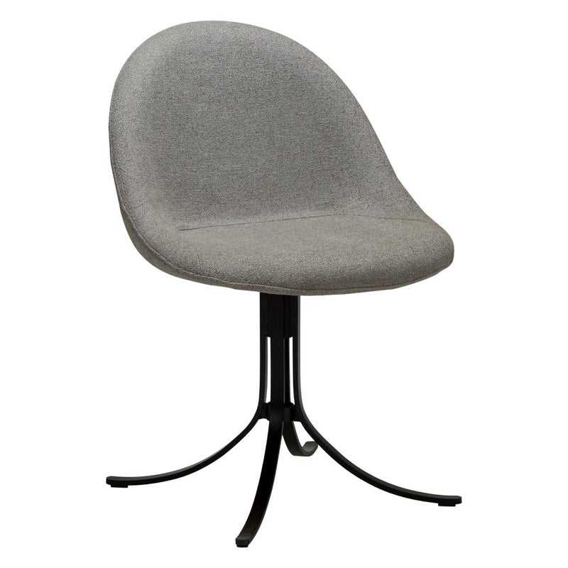 Dolo Dan-Form krzesło stołowe nogi obrotowe bouclé jasnobrązowy.