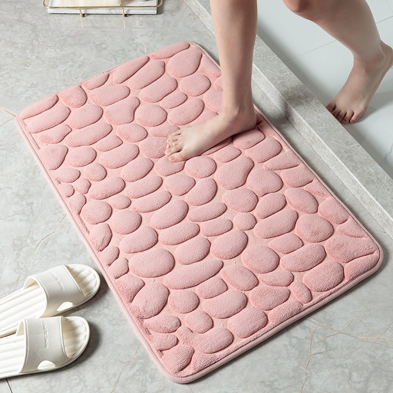 Mata łazienkowa Stone Anti-Slip - czerwona, z pianki memory - mata łazienkowa 40×60 cm, wycieraczka Pure Color, Repo