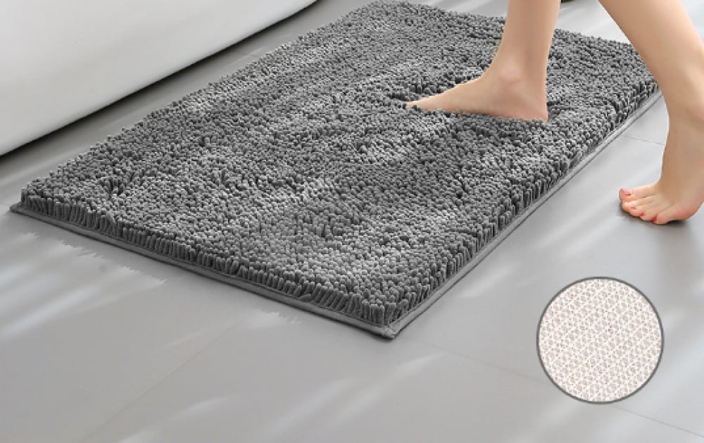 Dywanik łazienkowy z mikrofibry antypoślizgowy – miękki pluszowy dywanik łazienkowy – 40 x 60 cm