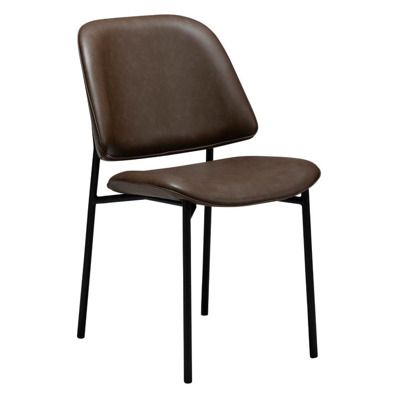 Ohmy Dan-Form krzesło stołowe PU skóra sztuczna brązowy.