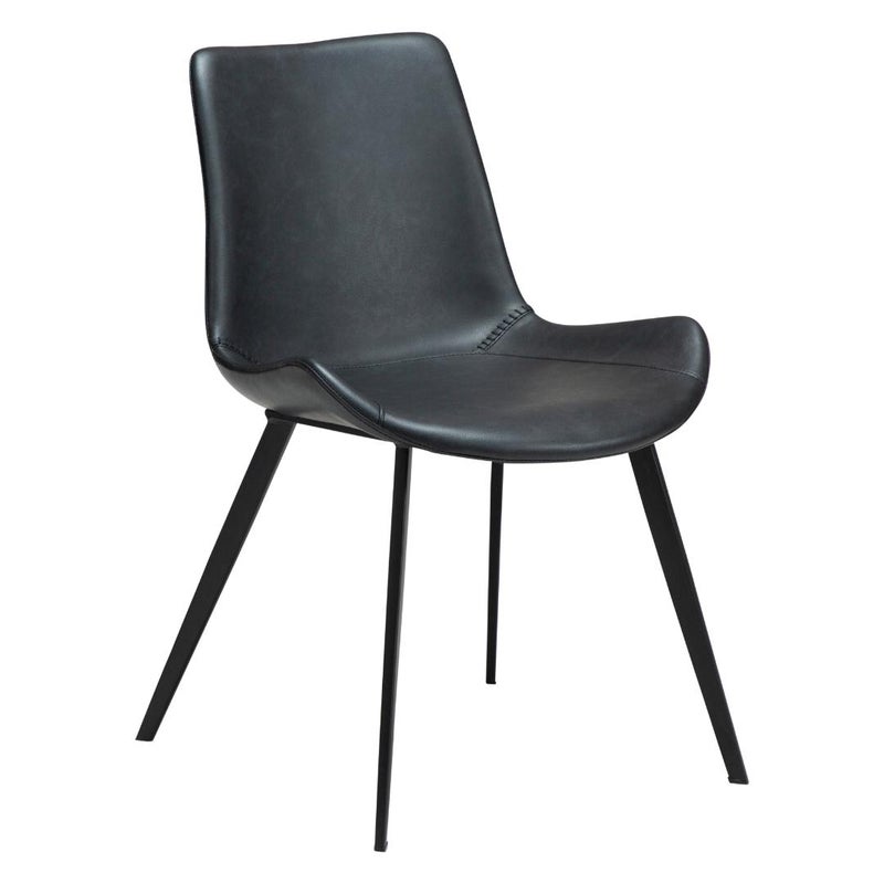 Hype Dan-Form krzesło stołowe PU skóra sztuczna czarny.