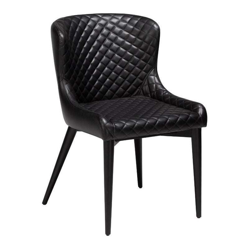 Vetro Dan-Form krzesło stołowe PU skóra sztuczna czarny.