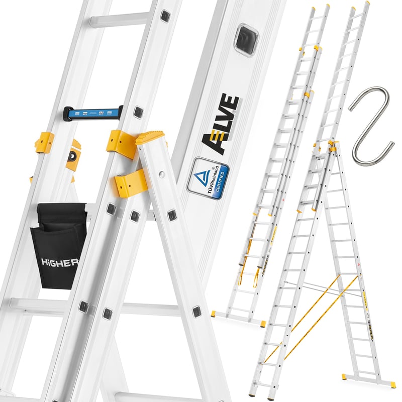 Drabina aluminiowa wielofunkcyjna profesjonalna FORTE 3x15 + magnes KRAUSE