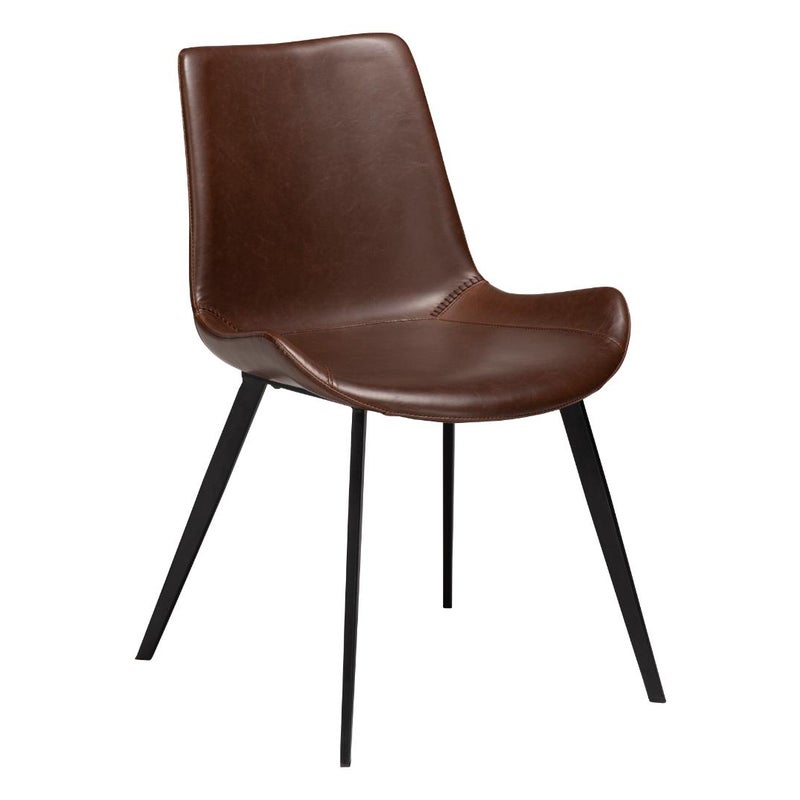 Hype Dan-Form krzesło stołowe PU skóra sztuczna ciemnobrązowy.