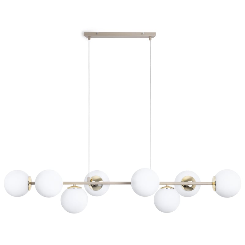 Lampa sufitowa wisząca Siena modern 8xE14 abażur kule białe Light Home LH