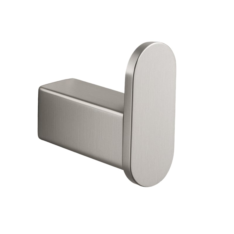 BALNEO - haczyk na ręczniki stal nierdzewna srebrny INOX - haczyk łazienkowy QARX nierdzewny - wieszak ścienny do łazienki