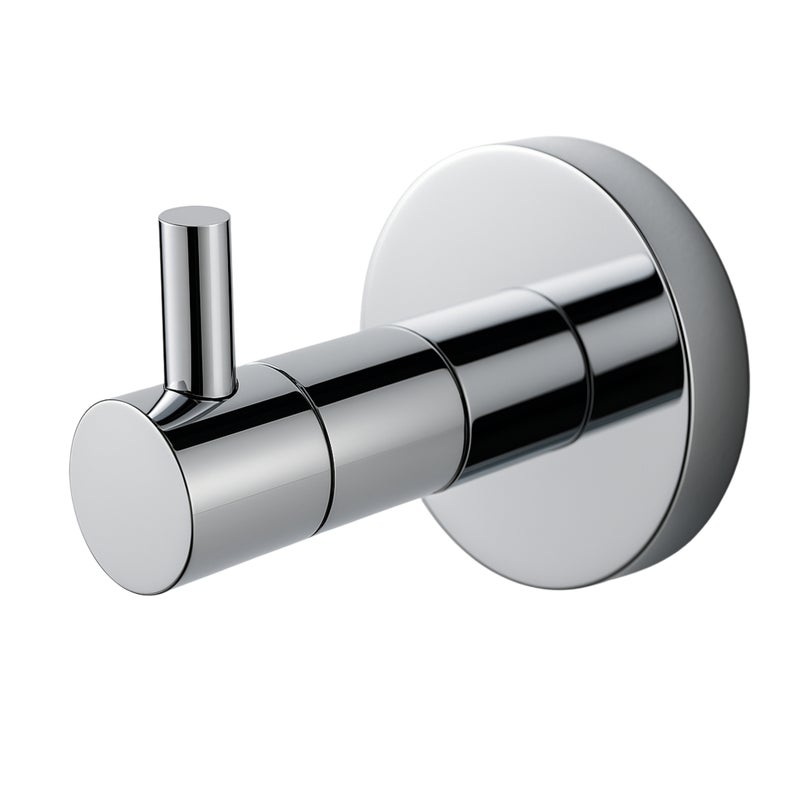 BALNEO - haczyk na ręczniki stal nierdzewna srebrny CHROM - haczyk łazienkowy QUBE nierdzewny - wieszak ścienny do łazienki