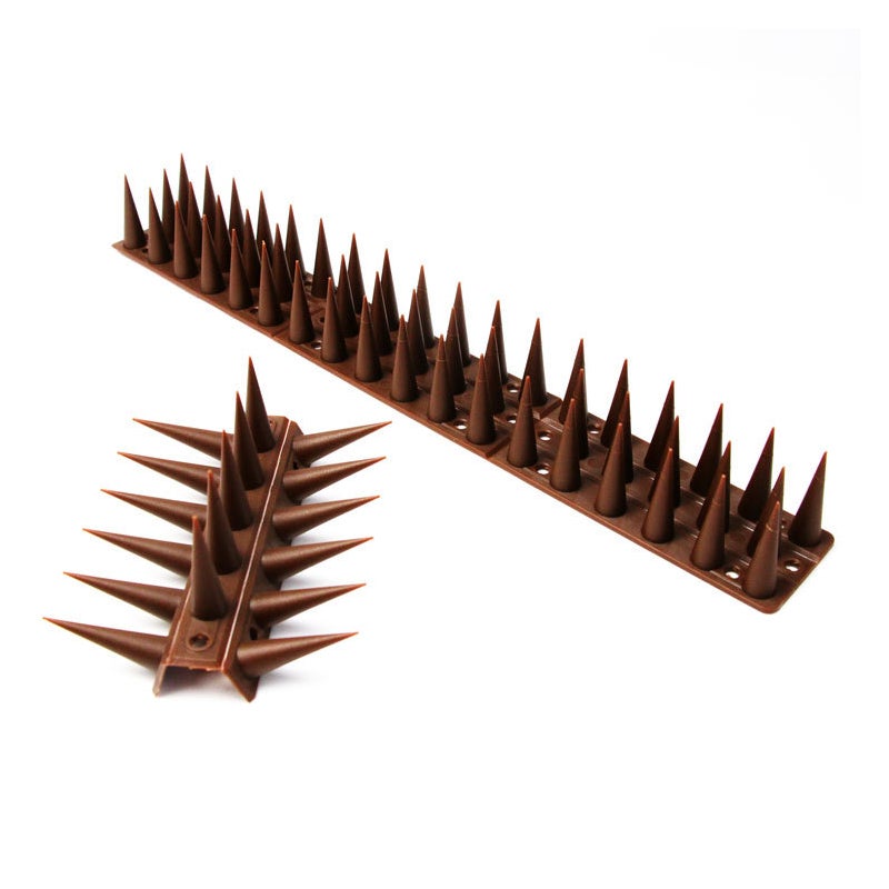 Plastikowy odstraszacz ptaków, gołębi, wiewiórek, szopów i kotów. Łatwy montaż. Kolce przeciw ptakom do stosowania na balkonie, podwórku i dachu (