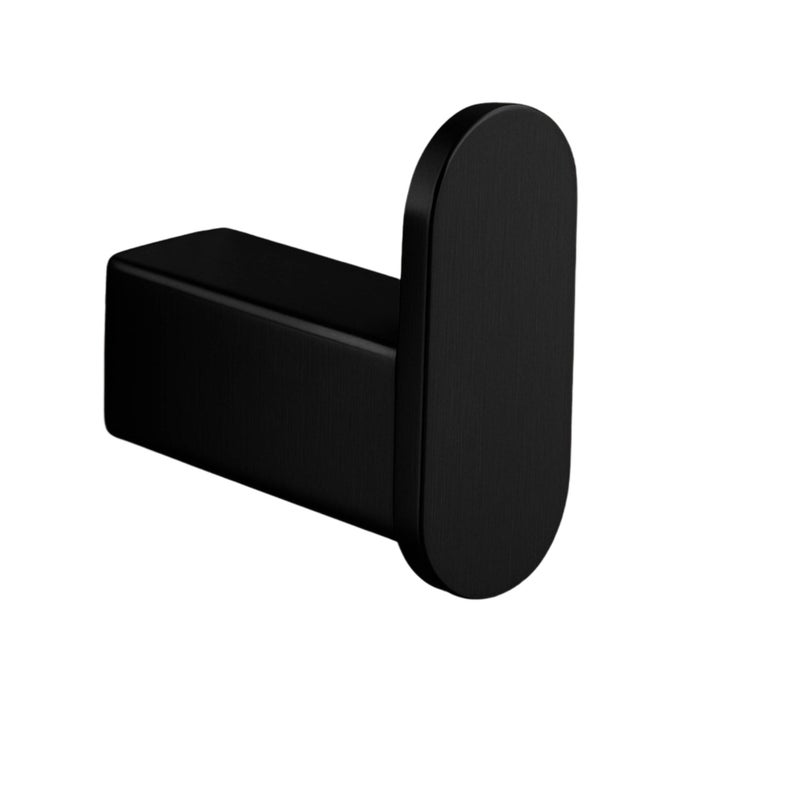 BALNEO - haczyk na ręczniki stal nierdzewna czarny - haczyk łazienkowy QARX nierdzewny - wieszak ścienny do łazienki