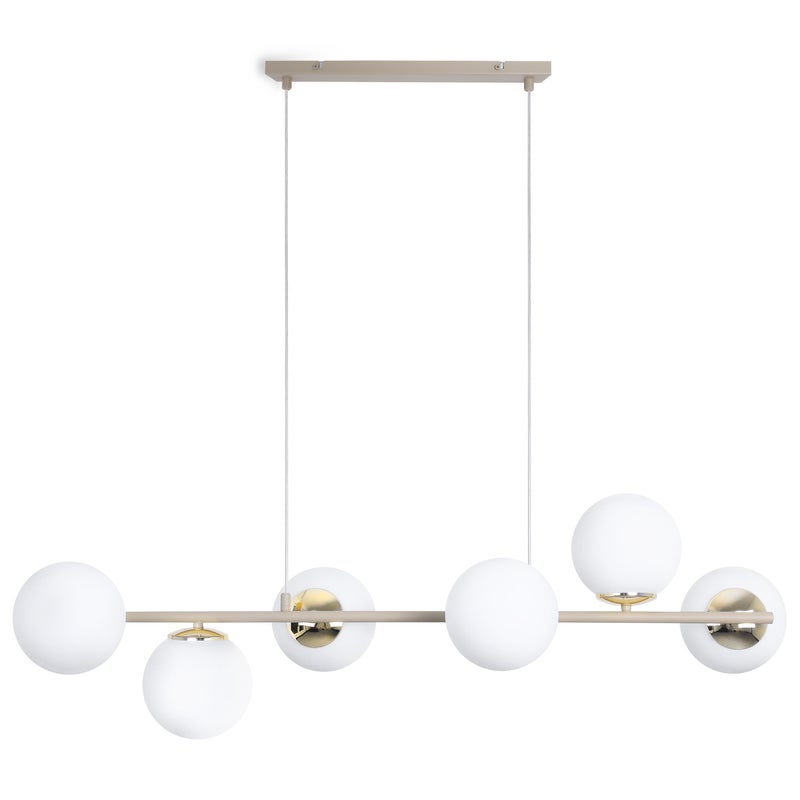 Lampa sufitowa wisząca Siena modern 6xE14 abażur kule białe Light Home LH