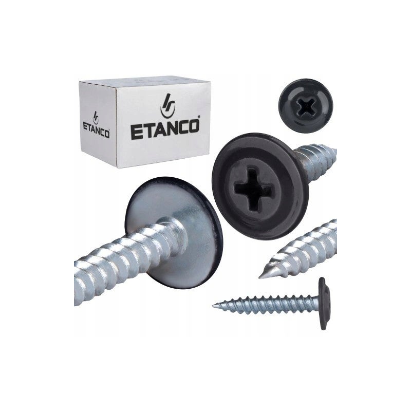 Wkręty podkładkowe Etanco do drewna 4,2x25mm, RAL7016 GM-S 250szt.
