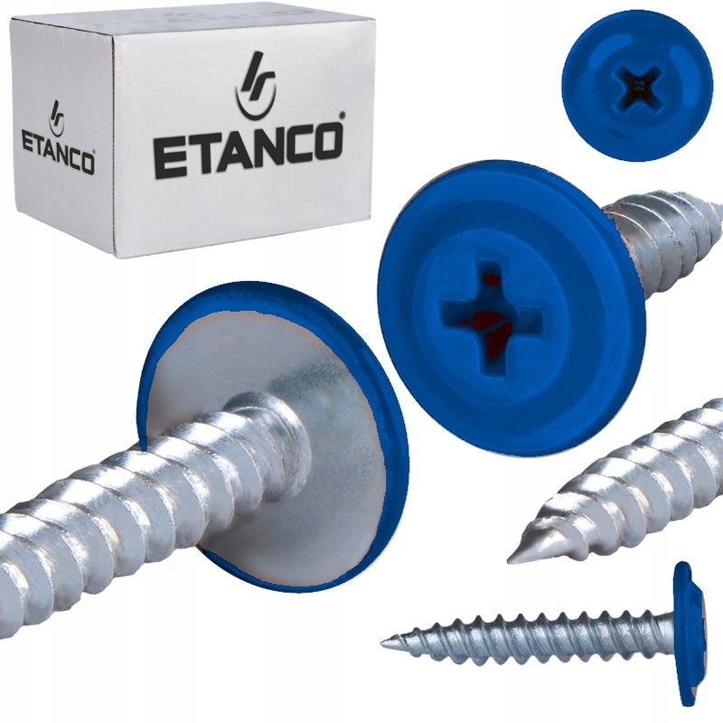 Wkręty podkładkowe Etanco do stali, zszywka 4,2x16mm, RAL5010 GM-S 250szt.