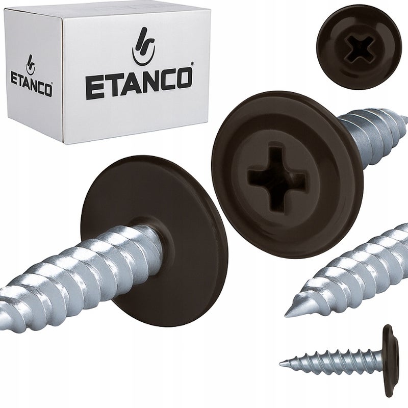 Wkręty podkładkowe Etanco zszywka 4,2x14mm, RAL8019 GM-S 250szt.