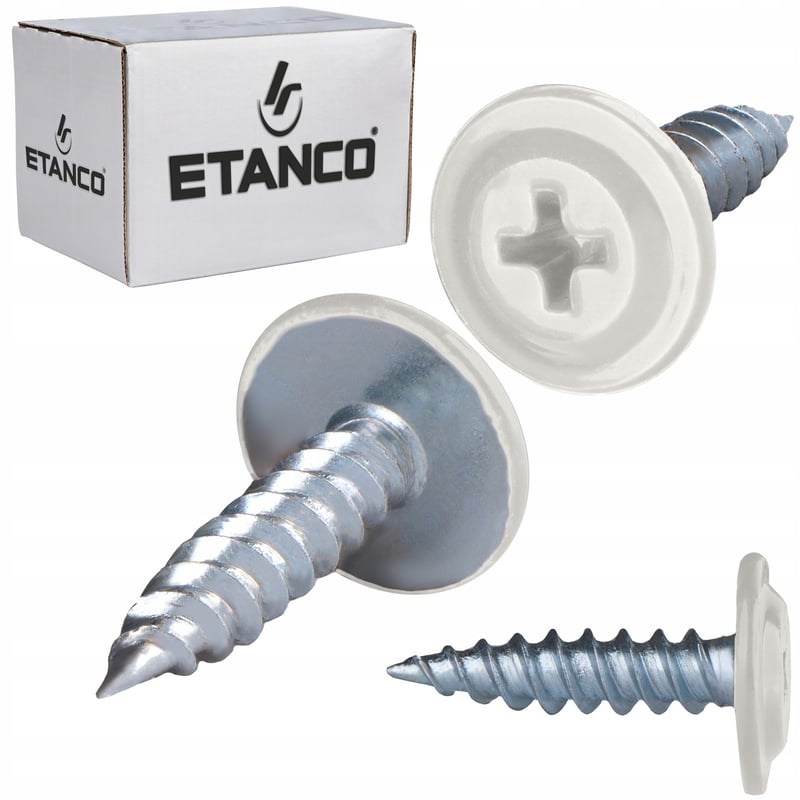 Wkręty podkładkowe Etanco zszywka 4,2x14mm, RAL9010 GM-S 250szt.