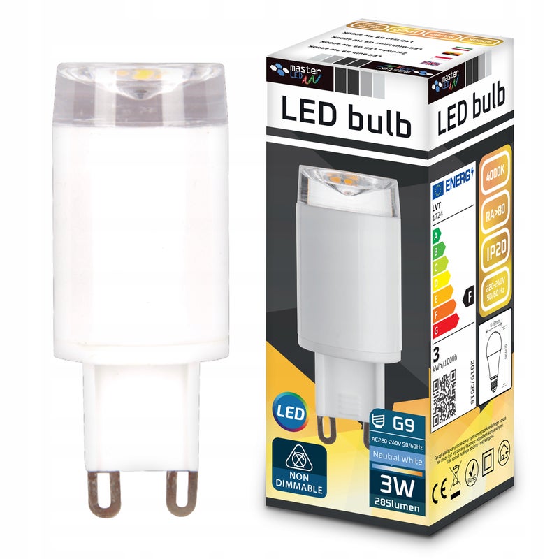 Żarówka LED G9 Vita 3W 4000K neutralna biel 285lm MasterLED