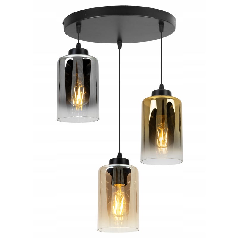 Lampa sufitowa wisząca Hella modern 3xE27 abażur walec wielokolorowy Light Home LH