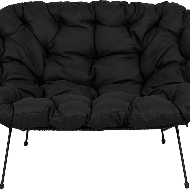 Poduszka na sofę żyłkową AMPO czarny 1 szt.