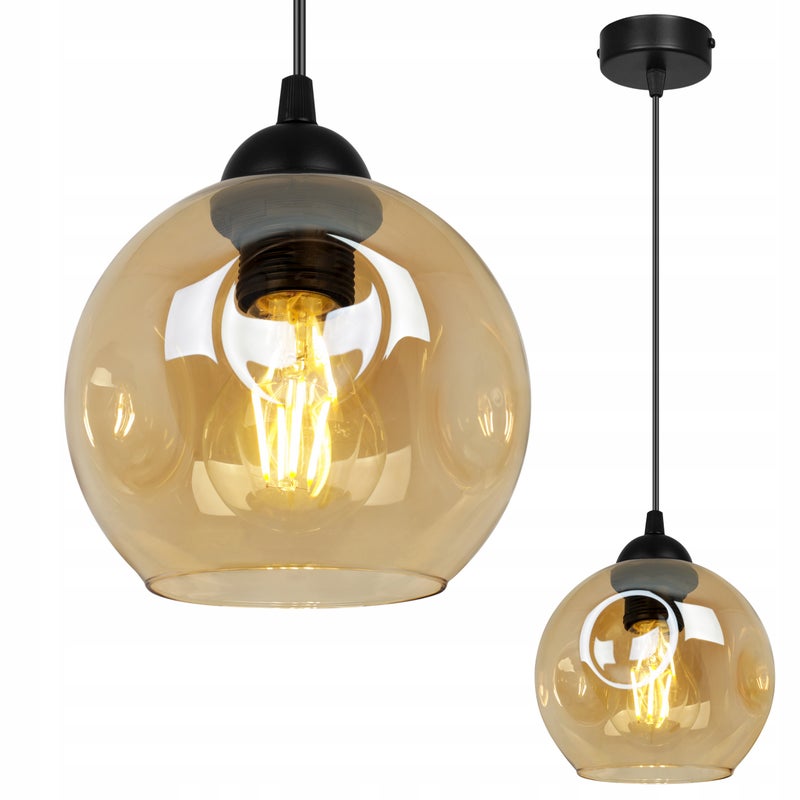 Lampa sufitowa wisząca Rio modern 1xE27 abażur kula miedziana Light Home LH