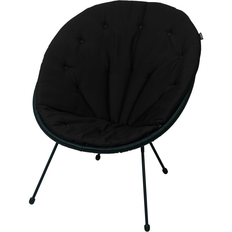 Poduszka na fotel żyłkowy AMPO czarny gładki Acapulco 1 szt.