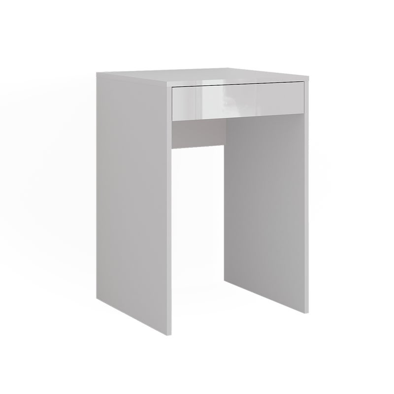 Vicco Stół do toalety Sherry, Biały/biały wysoki połysk, 51.4 cm