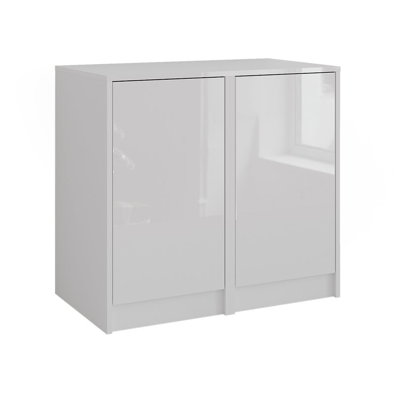 Vicco Kredens Sherry, Biały/biały wysoki połysk, 80.2 x 76 cm 2 części