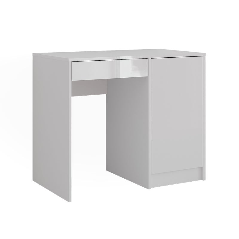 Vicco Stół do toalety Sherry, Biały/biały wysoki połysk, 89.8 cm