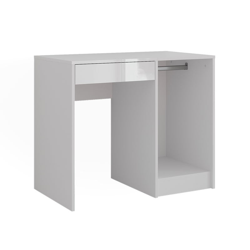 Vicco Stół do toalety Sherry, Biały/biały wysoki połysk, 89.8 cm