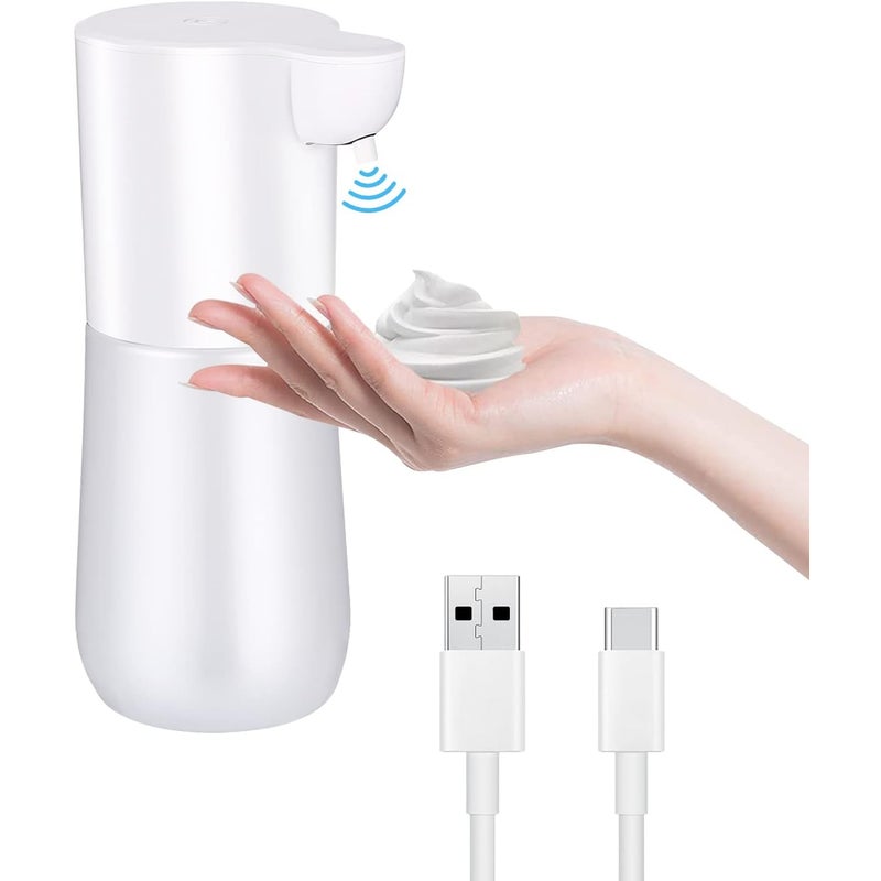 Automatyczny dozownik mydła, 600 ml, z ładowarką USB, wodoodporny IPX5, automatyczny dozownik mydła do kuchni i łazienek