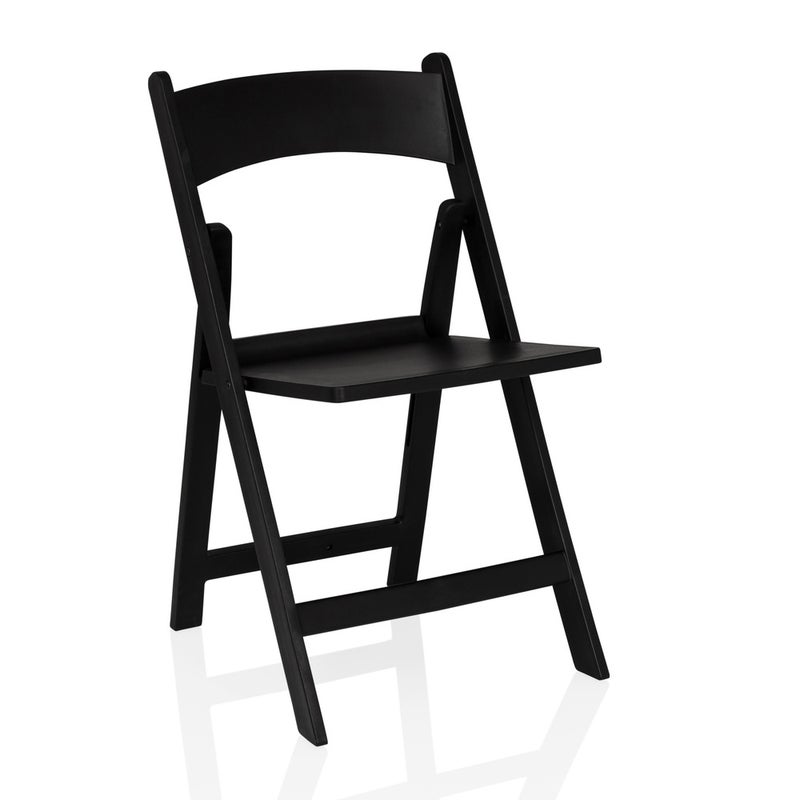 Krzesło ogrodowe / Krzesło składane Travano 1 (Zestaw 2 szt. / 2 krzesła) tworzywo czarne hjh LIVING