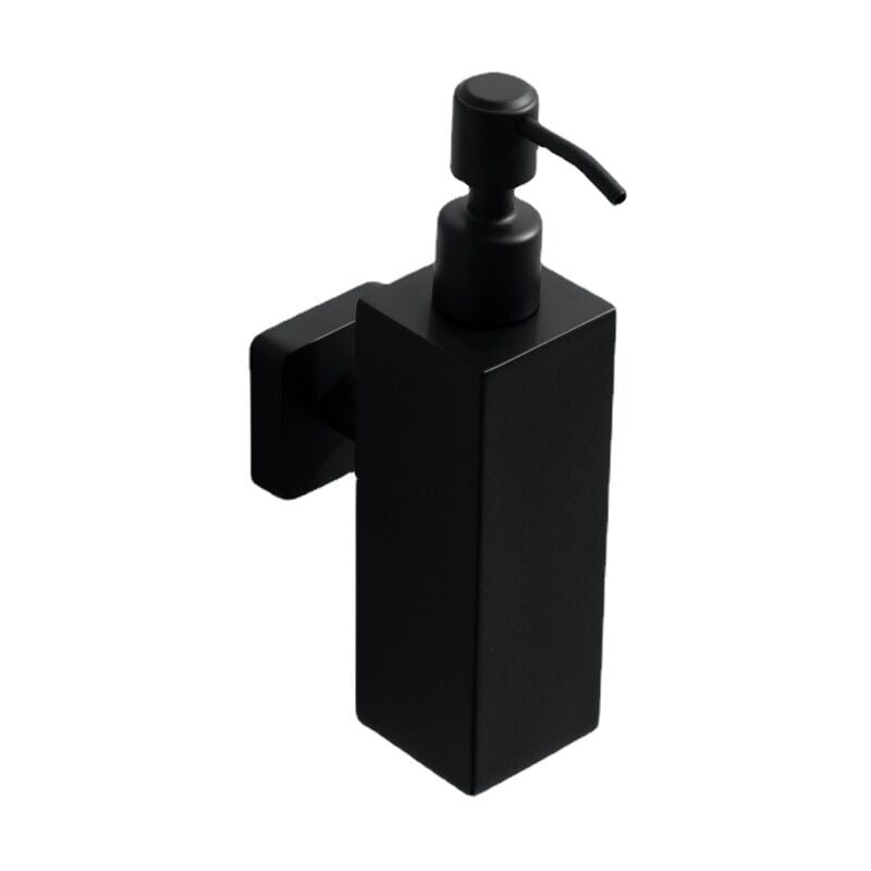 Dozownik mydła 200 ml, stal nierdzewna 304, montaż ścienny, zapobieganie zakażeniom krzyżowym, czarny, ręczny dozownik mydła, żel pod prysznic, szampo
