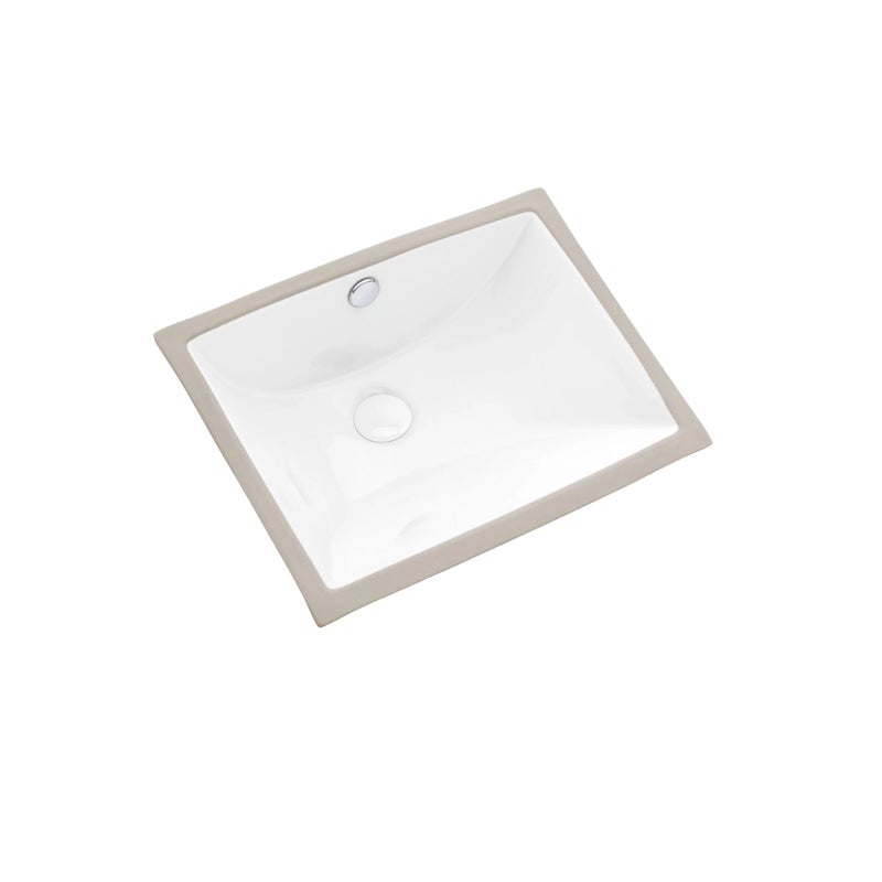 Umywalka podblatowa Uptrend TREMO biały połysk, z przelewem 1 szt.