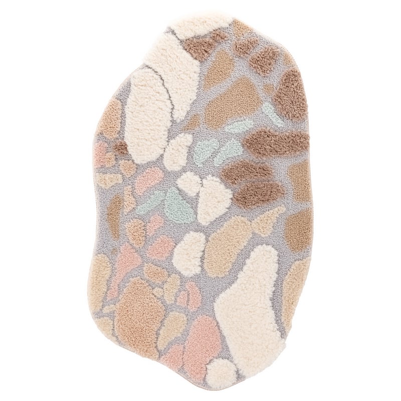 Dywanik łazienkowy Shaggy 3D Gaia 60x100 cm kamyki wielokolorowy