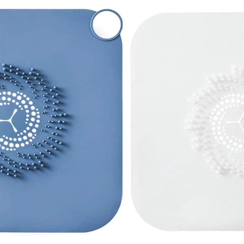 2-częściowy silikonowy filtr odpływowy, antypoślizgowy łapacz włosów do pryszniców, łapacz włosów do odpływu