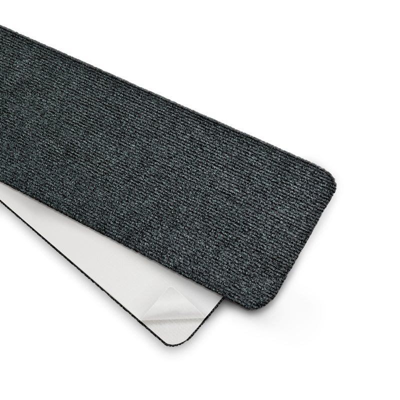 QUEST Dywanik schodowy samoprzylepny, antypoślizgowy prosty 76x20 cm, nakładka na schody, szary x15