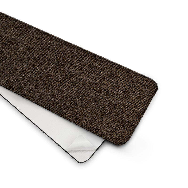 QUEST Dywanik schodowy samoprzylepny, antypoślizgowy prosty 76x20 cm, nakładka na schody, brąz x15
