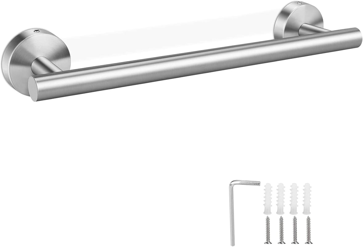 30 cm srebrny wieszak na ręczniki, uchwyt łazienkowy, uchwyt na ręczniki ze stali nierdzewnej