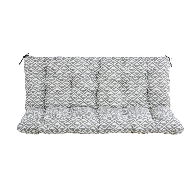 Poduszka na huśtawkę / ławkę Frigiliana 120 cm szara geometryczna Patio