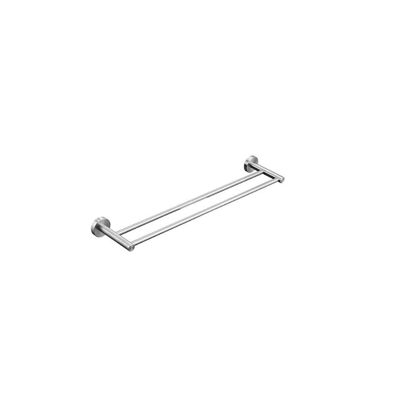 Wieszak na ręczniki łazienkowe, montowany na ścianie, stal nierdzewna z wykończeniem niklowym, stal nierdzewna, 60 cm