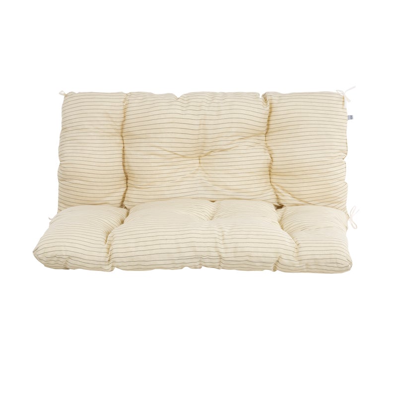Poduszka na huśtawkę / ławkę Frigiliana kremowa w pasy 100 cm Patio