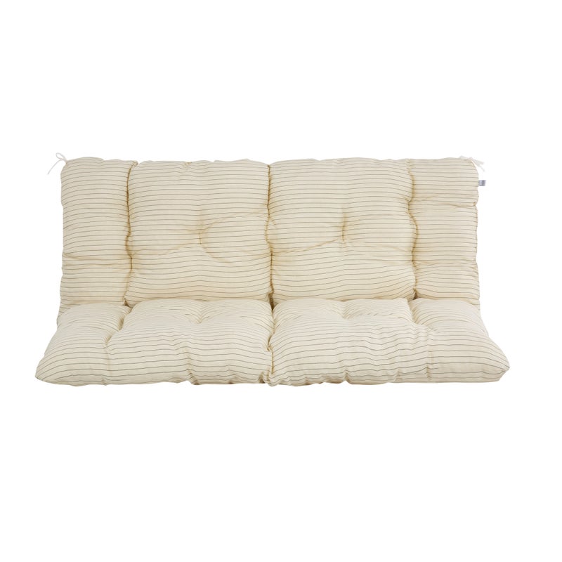 Poduszka na huśtawkę / ławkę Frigiliana 120 cm ecru w pasy Patio