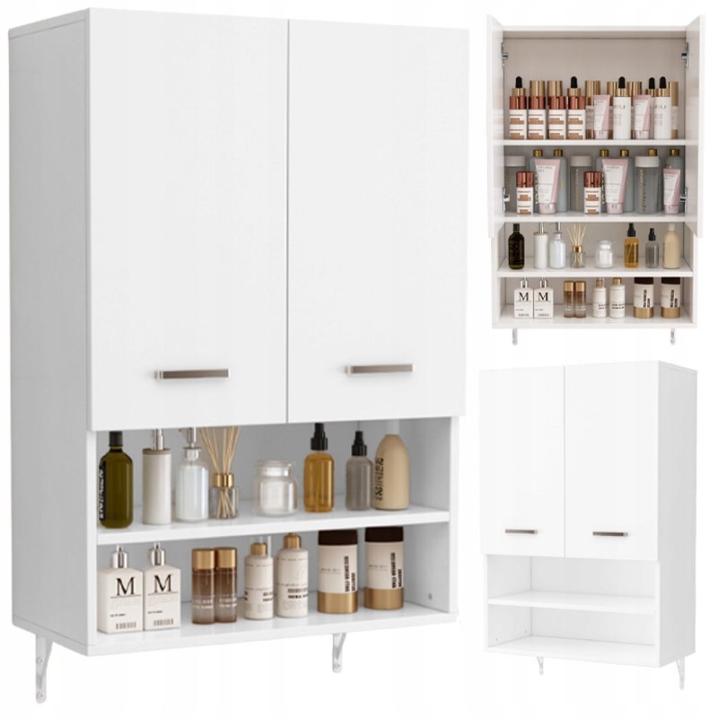 Szafka łazienkowa wisząca ścienna nad pralkę pojemne półki regał loft 64 cm