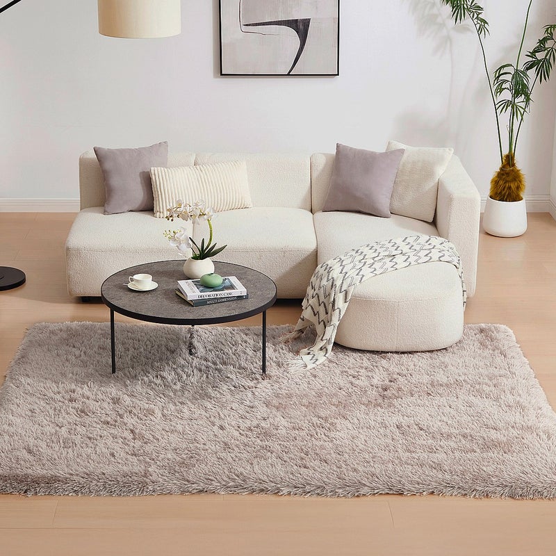 Dywan shaggy z długim włosiem - 160 x 230 cm - Taupe - ARDELA