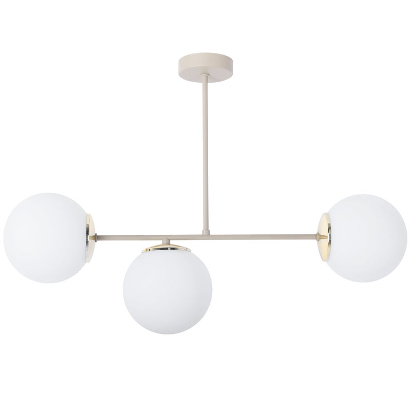 Lampa sufitowa wisząca Siena glamour 3xE14 kaszmirowy/złoty Light Home LH