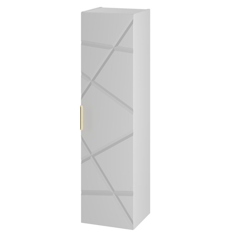 Słupek łazienkowy RADOM 130 cm biały wiszący złoty uchwyt