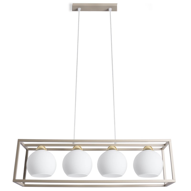 Lampa sufitowa wisząca Eliza Cage glamour 4xE27 kaszmirowy/złoty Light Home LH